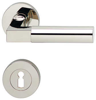Door handle set, Brass, Bisschop, Bauhaus Weimar 1920/7/607 - 900.91.612