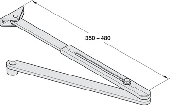 Arm assembly, extended, for TS 2000 and TS 4000, Geze - 931.16.249
