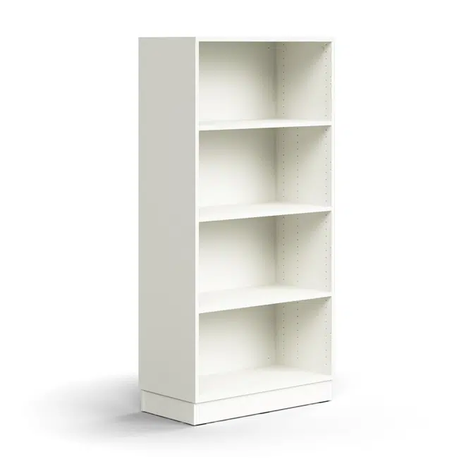 Bookcase Qbus, 3 Shelves, Base Frame