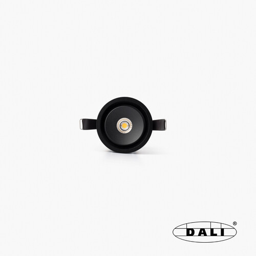 TEIDE Black adjustable recessed downlight 10W 50° 3000K CRI97 DALI