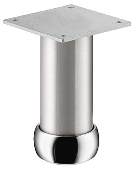 Furniture foot, With Plate, With Height Adjustment, Aluminium - 634.76.503