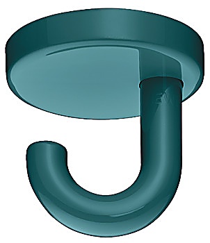 Ceiling hook, with 1 hooks, ceiling installation, polyamide - 842.64.255