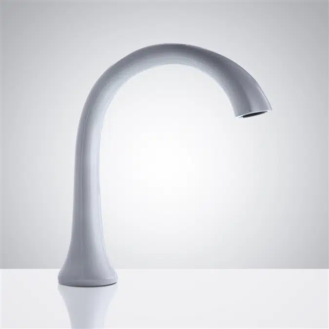 White Touchless Basin Faucet