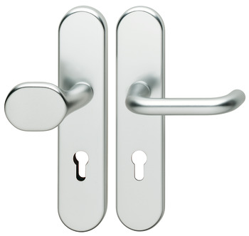 Security door handles, Aluminium, Hoppe, Paris - 904.81.361