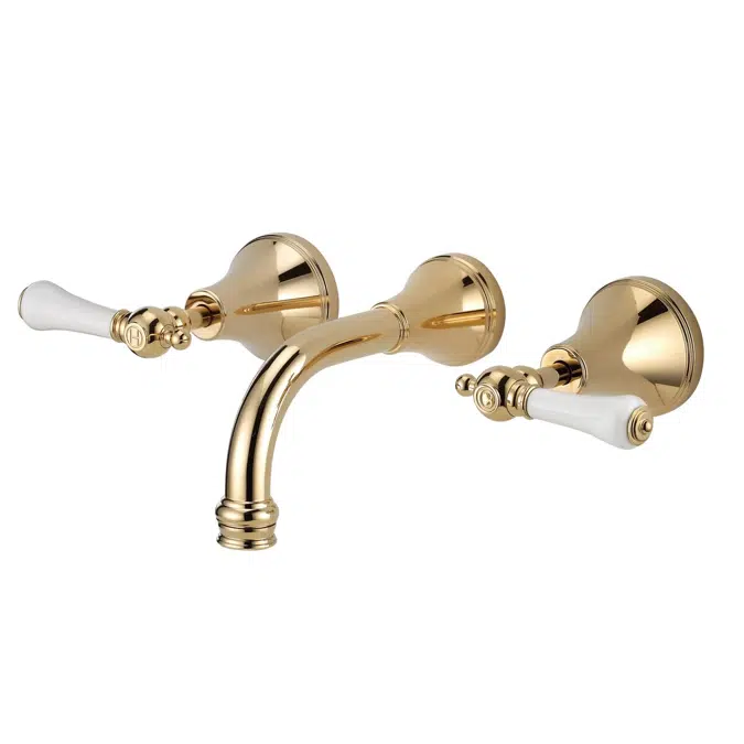 Kado Era Pirinç Altın 150mm Porselen Kol Kolu Duvar Lavabo Seti 9508833