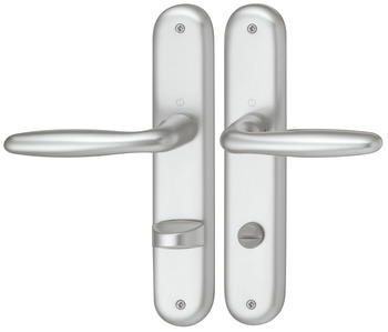 Door handle set, aluminium, Hoppe, Verona 1510/273P - 904.93.401