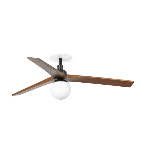 KLIM RECESSED M Ceiling fan siyah/ceviz E27 duvar kumandası siyah