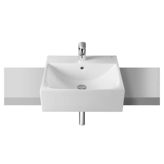 Diverta White 500 Semi Recessed 1 Taphole Basin 9503152