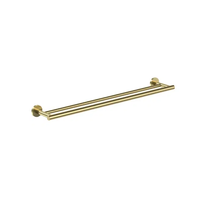Roca Ona 800mm Brushed Brass Double Towel Rail 15081