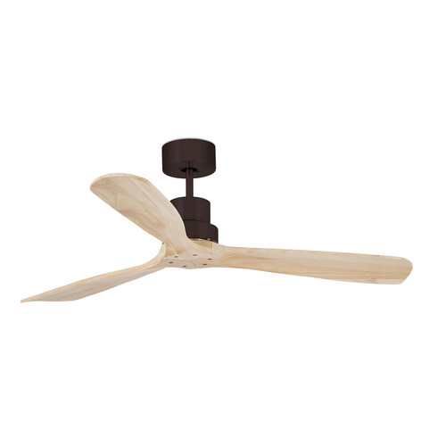 LANTAU L Ceiling fan brown/pine Wall black