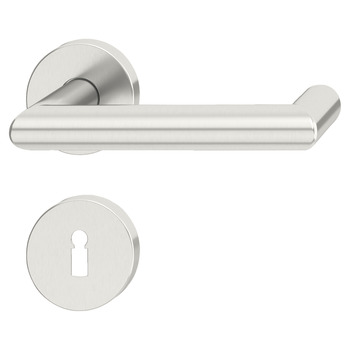 Door handle set, Stainless steel, Startec, PDH5106, rose/escutcheon - 902.81.270