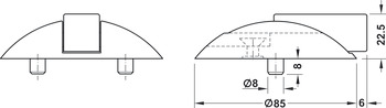 Floor mounted door stop, Polyamide, 625/625.1, Hewi, for screw fixing - 937.70.498