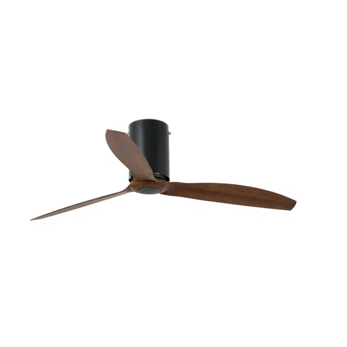 32042WP - Mini Tube Fan Matt Black/Wood