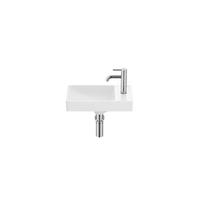 Ona White Wall Basin 450mm x 260mm 1 Taphole Overflow 1832710