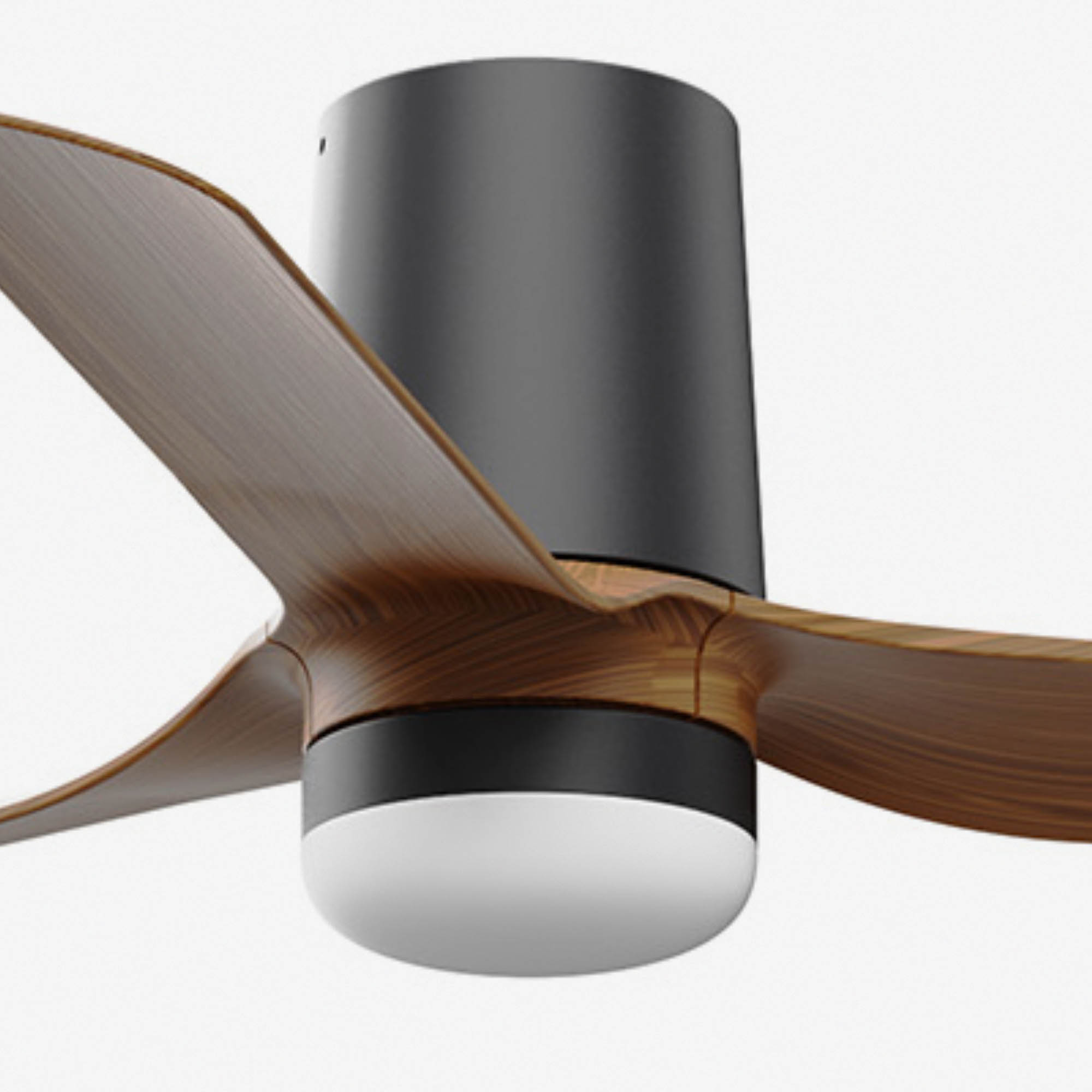 MINI PUNT TUB S LED Ceiling fan siyah/ceviz CCT TUYA
