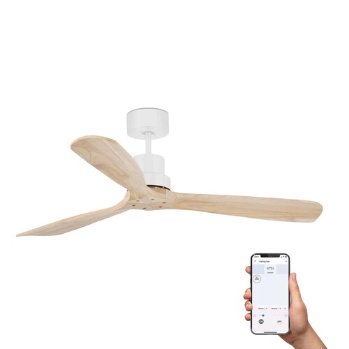 LANTAU L beyaz/pine fan TUYA