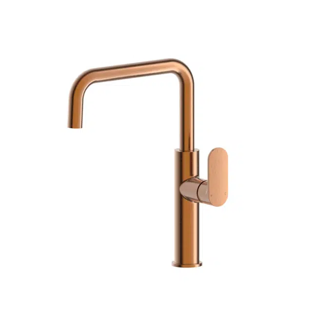 Soothe MK2 Brushed Bronze Gooseneck Sink Mixer Tap Square 2269232