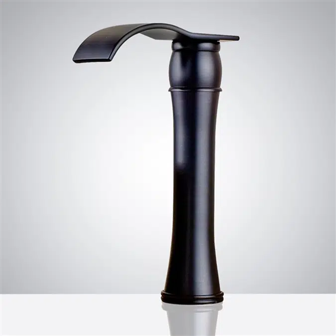 Matte Black Deck Mount Touchless Basin Faucet