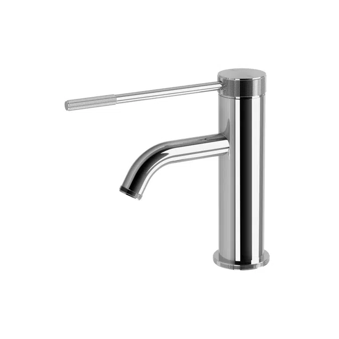 Milli Etch Chrome Basin Mixer Tap with Extended Lever 21352