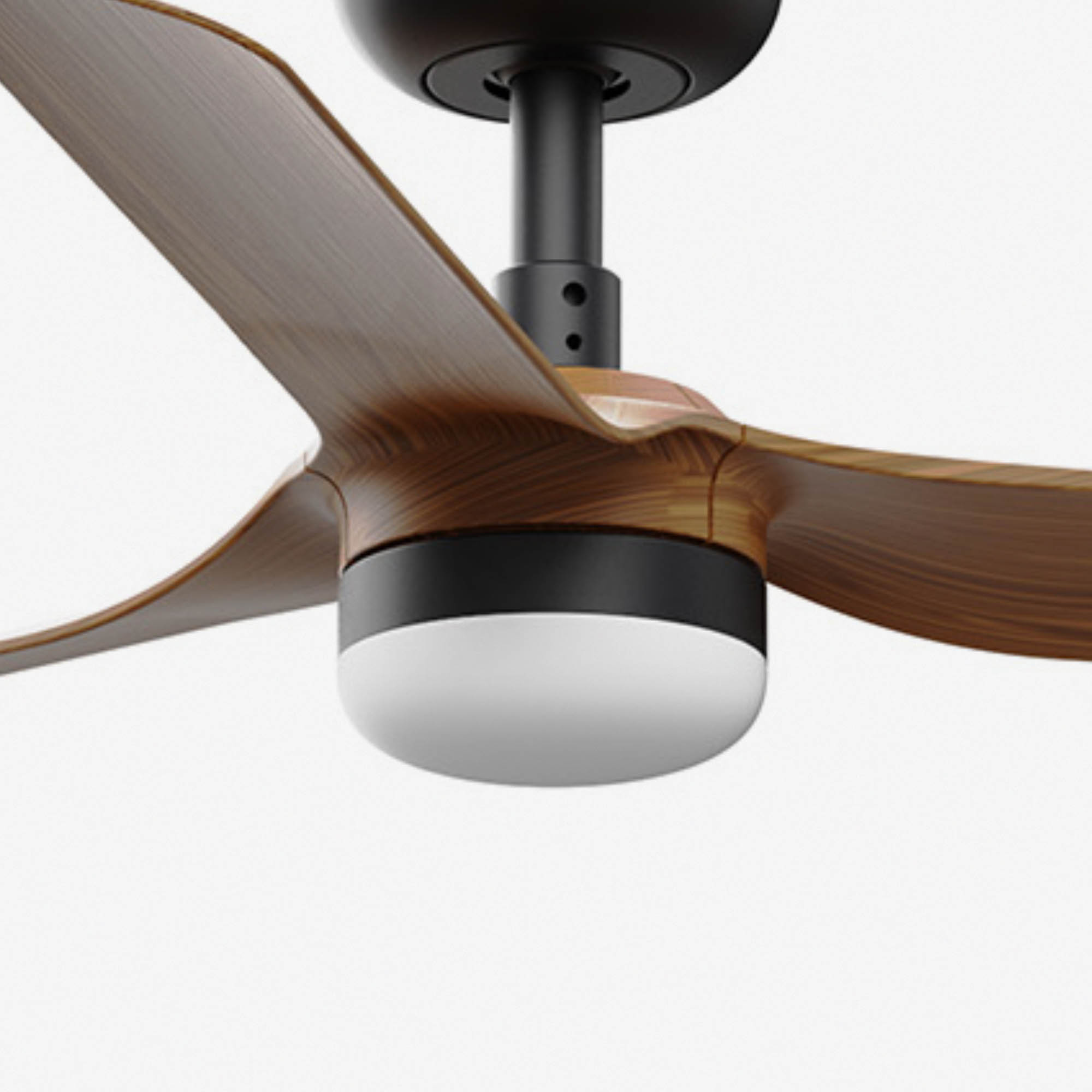 MINI PUNT S LED Ceiling fan black/walnut CCT