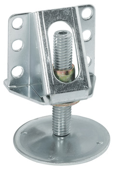 Plinth adjuster, with supporting bracket, for screw fixing - 637.67.900