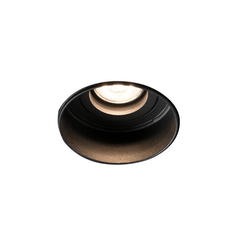 HYDE R Black adjustable round recessed lamp without frame