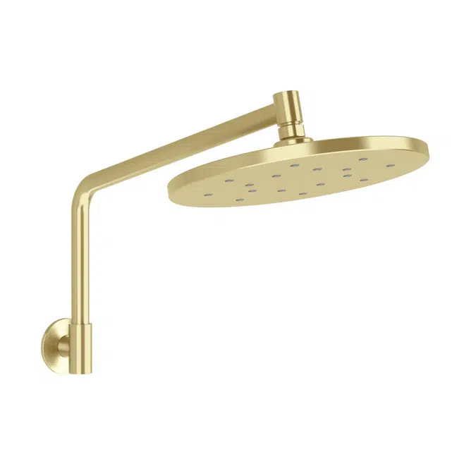 Milli Marq Edit Brushed Gold 250mm Overhead Shower with Arm 21987