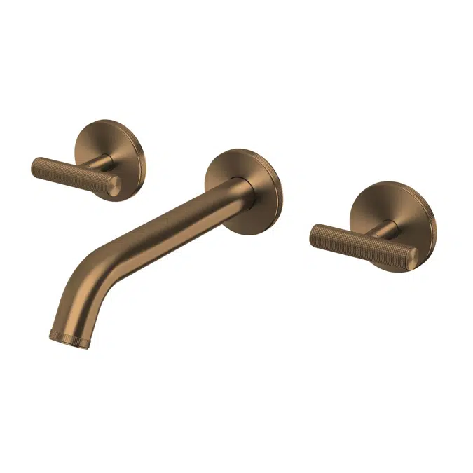 Milli Etch Brushed Bronze Wall Basin/Bath Tap Set 200mm 21845