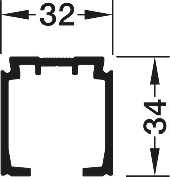 Tek Koşu Yolu, Ön Delikli, G X Y: 32 X 34 Mm - 941.62.703