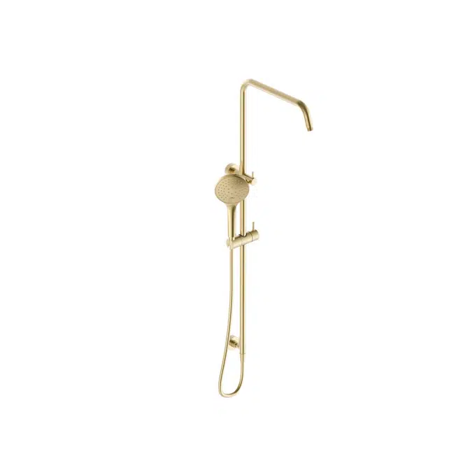 Drift Brushed Brass Top Inlet Twin Rail 120mm Hand Shower Set 4200237