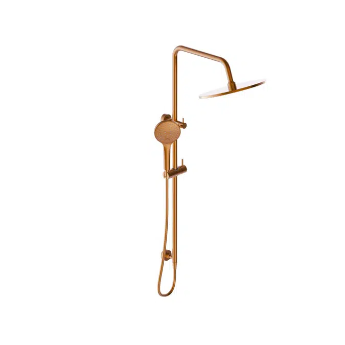 Drift Brushed Bronze Top Inlet 300mm Overhead Twin Rail Shower Set 4221085