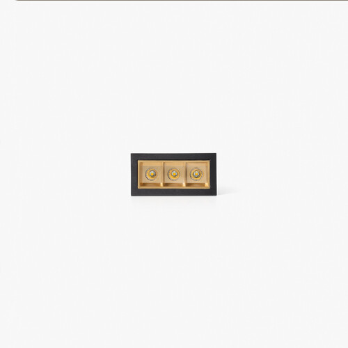 TROOP recessed black-gold 3x2W 48° 3000K CRI90
