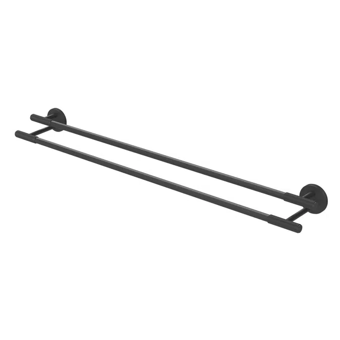 Milli Marq Edit Matte Black Double Towel Rail 800mm 21943