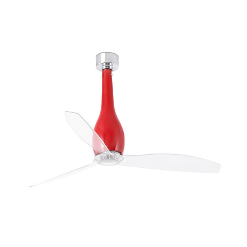 ETERFAN M Shiny red/transparent fan
