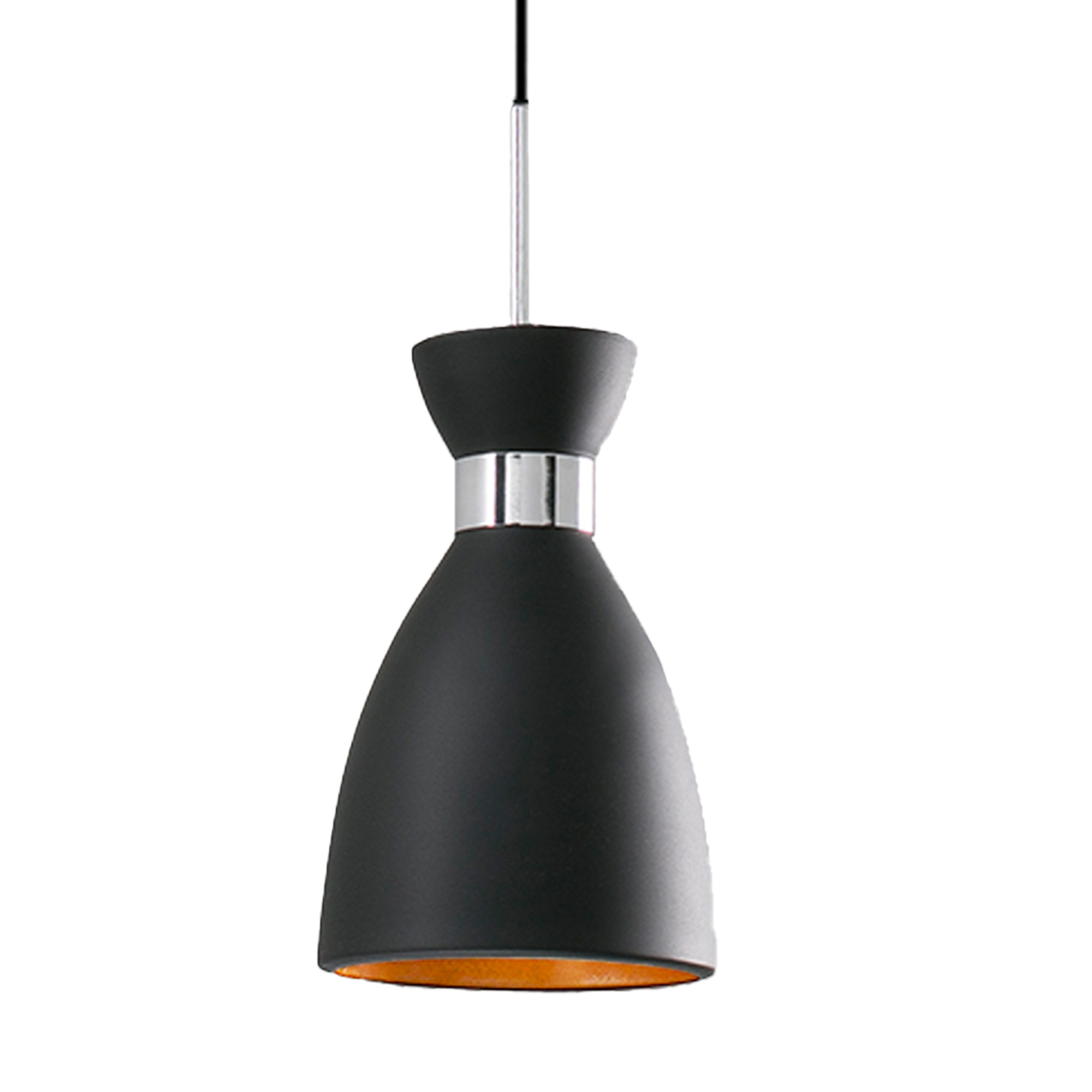 RETRO 7L Black and copper pendant lamp