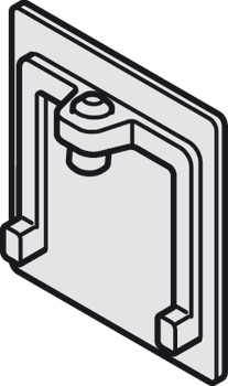Cover cap, for running track, galvanised steel - 941.20.029