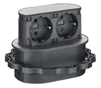 Socket Element, Pop-Up, Lowerable, 230 V - 820.52.740