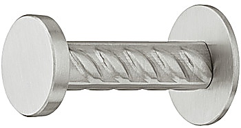 Wardrobe hook, Stainless steel, construction steel effect, with rose - 842.58.090