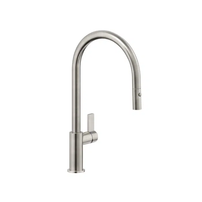 Nobili Flag Inox Paslanmaz Çelik Gooseneck Çekilebilir Lavabo Musluğu 2266858
