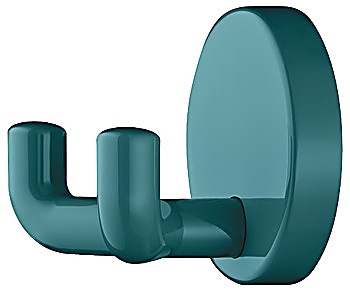 Wardrobe hooks, Polyamide, with 2 hooks, round rose - 842.62.955