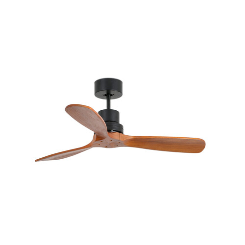MINI LANTAU S Ceiling fan black/walnut Wall Control black