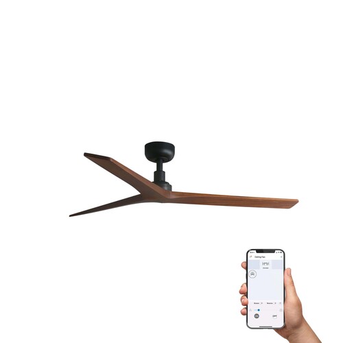 KLIM M Ceiling fan siyah/ceviz TUYA