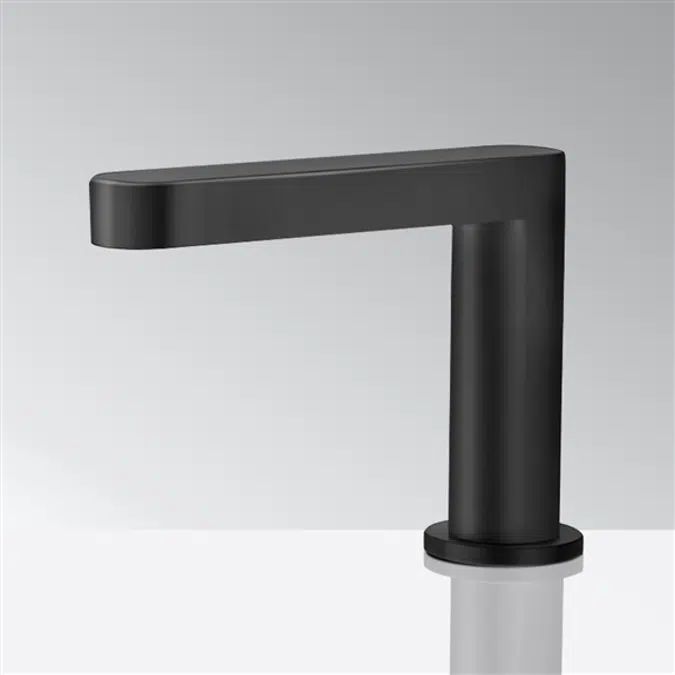 Matte Black Deck Mount Touchless Faucet
