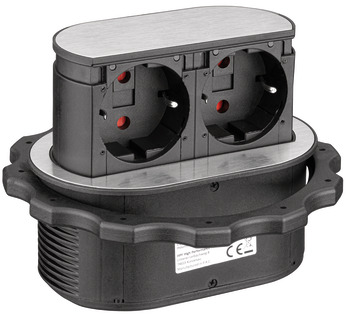Socket Element, Pop-Up, Lowerable, 230 V - 820.52.730