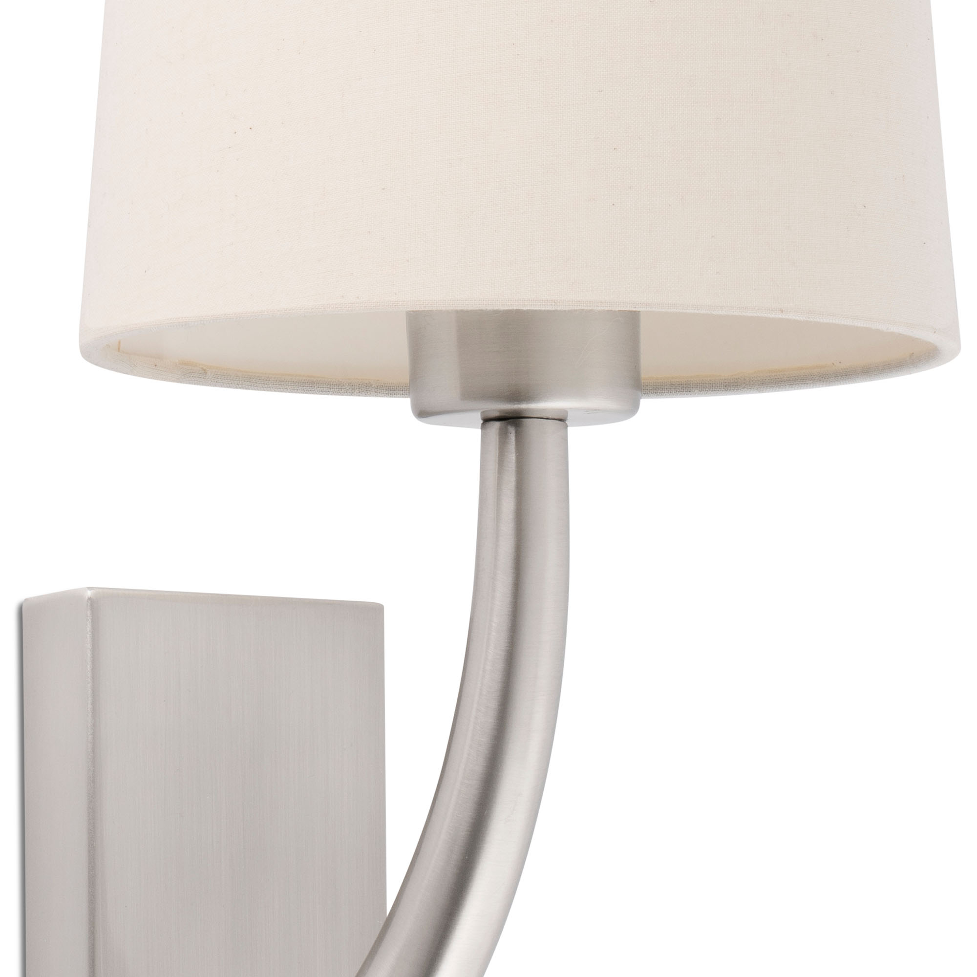 REM Matt nickel/beige wall lamp