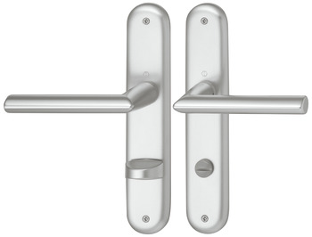Door handle set, aluminium, Hoppe, Stockholm 1140/273P - 905.83.041