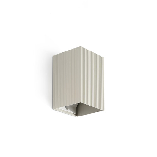 LUNE Grey square duvar lambası fluted