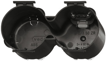 Contact protection box, Module, plastic, black - 820.87.938