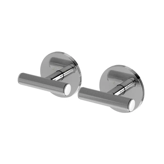 Milli Etch Chrome Dual Mixer Tap System with Round Backplate 21786