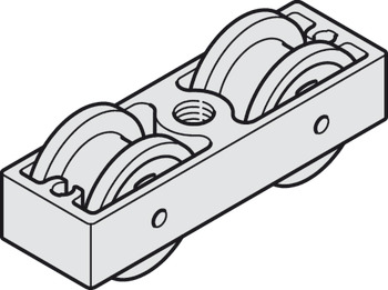 Running gear, with plastic rollers - 942.56.012